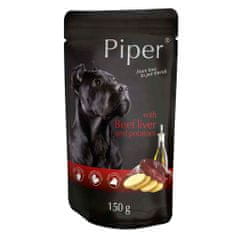 Piper ADULT 150g kapsička pro dospělé psy hovězí játra a brambory