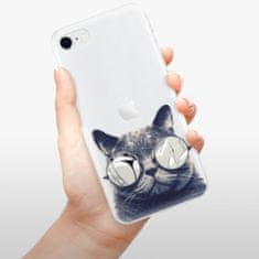 iSaprio Silikonové pouzdro - Crazy Cat 01 pro Apple iPhone SE 2020