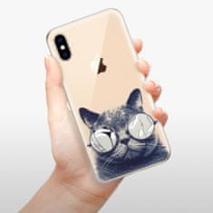 iSaprio Silikonové pouzdro - Crazy Cat 01 pro Apple iPhone XS