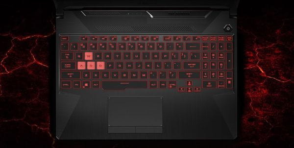 Herní notebook Asus TUF Gaming A15 (FA506IU-AL019T), RGB podsvícená herní klávesnice