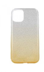 TopQ Kryt iPhone 13 glitter stříbrno-oranžový 64841