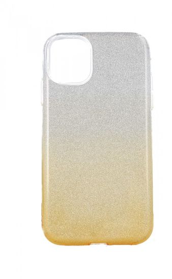 TopQ Kryt iPhone 13 Mini glitter stříbrno-oranžový 64842