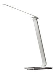Solight  LED stolní lampička stmívatelná 12W/3000K-6000K/700Lm, USB, bílý lesk
