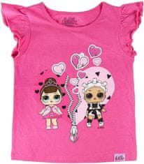 Cerda Dětské tričko L.O.L. Surprise Heart bavlna růžové Velikost: 104/111 (4-5 let)