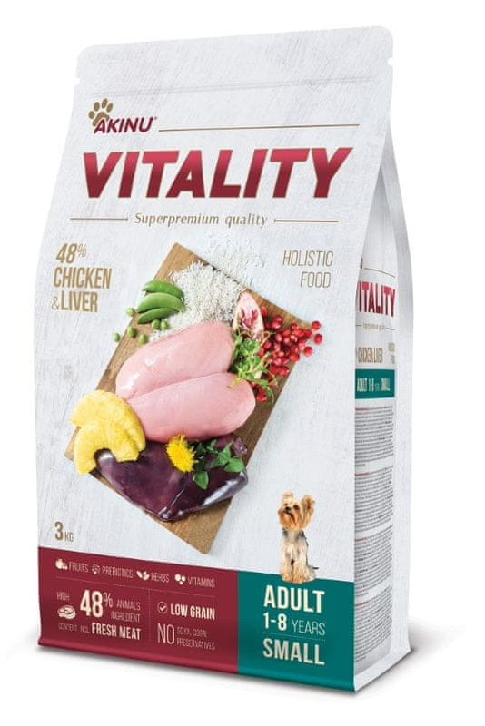 Levně Akinu VITALITY dog adult small chicken & liver 3 kg