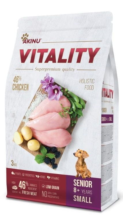 Levně Akinu VITALITY dog senior small chicken 3 kg