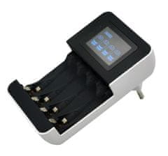 Solight  Nabíječka baterií s LCD displejem pro 4 x AA, AAA řízená mikroprocesorem