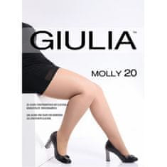 Giulia - nadměrné dámské elastické zkrácené punčocháče s klínem MOLLY 20 DEN, 2XL