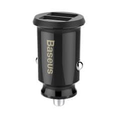 BASEUS Grain smart autonabíječka 2x USB 3.1A, černá 