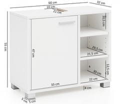 Bruxxi Koupelnová skříňka Lela, 60 cm, bílá