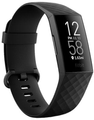 Fitness náramek Fitbit Charge 4, bezkontaktní platby, GPS, multi sport, zóny srdeční činnosti, měření spánku, dlouhá výdrž, vodotěsný