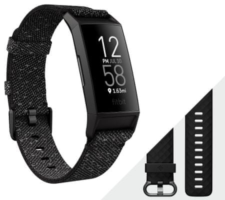 Fitness náramek Fitbit Charge 4, bezkontaktní platby, GPS, multi sport, zóny srdeční činnosti, měření spánku, dlouhá výdrž, vodotěsný