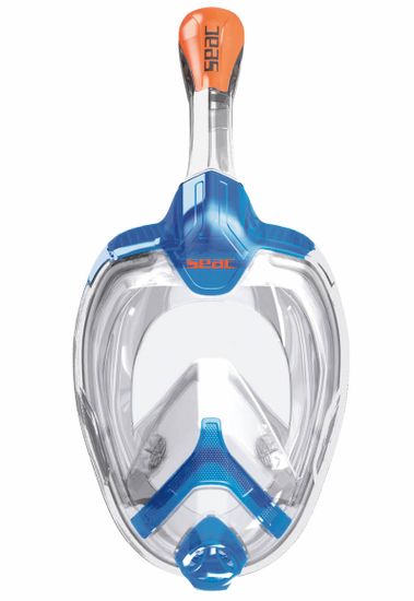 Seac Celoobličejová šnorchlovací maska Unica modrá/oranžová L/XL
