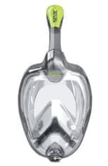 Celoobličejová šnorchlovací maska Unica černá/limetka S/M