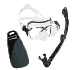 Cressi Set maska+šnorchl BIG EYES EVOLUTION & ALPHA ULTRA DRY, transparent/černý