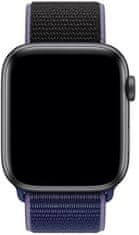 4wrist Provlékací sportovní řemínek pro Apple Watch - Modrá/Černá 42/44/45/49 mm