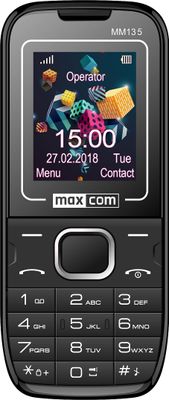 Maxcom MM135, mobil pro důchodce, velká tlačítka, čitelné písmo, SOS tlačítko