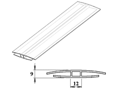 LanitPlast polykarbonátový H-profil 4 - 6 mm 6 m