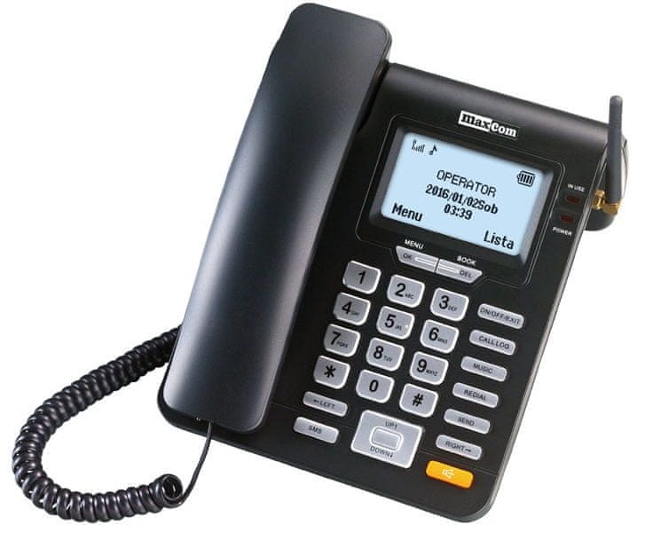 MaxCom MM 28D - stolní telefon na SIM - zánovní