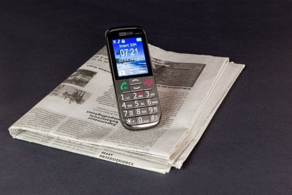 Maxcom MM720, mobil pre dôchodcov, veľké tlačidlá, čitateľné písmo, SOS tlačidlo