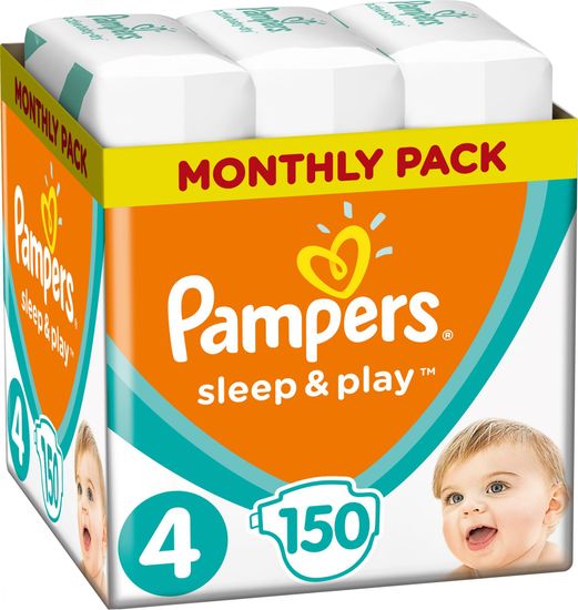 Pampers Pleny Sleep & Play 4 Maxi (9-14 kg) 150 ks (3x50 ks)