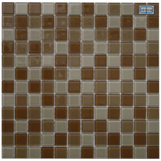 Maxwhite Mozaika H28+H29+H30 skleněná hnědá cappuccino latte 29,7x29,7cm sklo