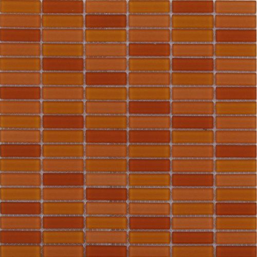 Maxwhite Mozaika ASHS4-3 skleněná oranžová mix 29,7x29,7cm sklo