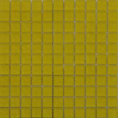 Maxwhite Mozaika ASDK2H02 skleněná žlutá s dekorem 29,7x29,7cm sklo