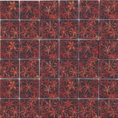 Maxwhite Mozaika ASCH008 skleněná hnědá oranžová s dekorem 29,7x29,7cm sklo