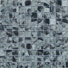Maxwhite Mozaika JSM-CH016 skleněná šedá černá 29,7x29,7cm sklo