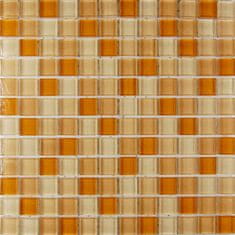 Maxwhite Mozaika ASHS213 skleněná žlutá mix 29,7x29,7 sklo