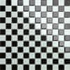 Maxwhite Mozaika CH4011PM skleněná bílá černá šachovnice 30x30cm sklo