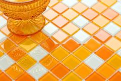 Maxwhite Mozaika CH4008PM skleněná bílá oranžová 30x30cm sklo