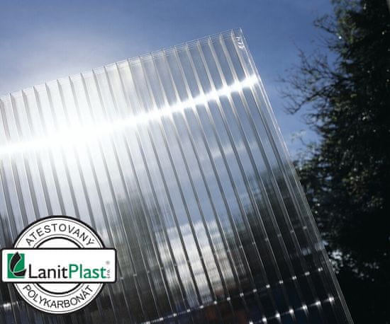 LanitPlast polykarbonát komůrkový 10 mm čirý - 4 stěny - 1,7 kg/m2
