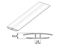 LanitPlast polykarbonátový H-profil 8 - 10 mm 6 m