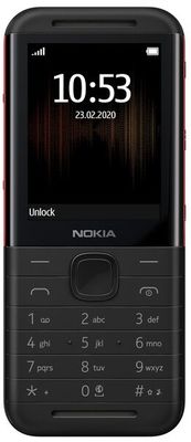Nokia 5310, tlačítkový telefon, retro, dlouhá výdrž, malé rozměry, lehký, malý, kompaktní mobil, FM rádio, hudební přehrávač