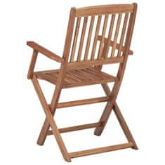 Vidaxl Skládací zahradní židle s poduškami 6 ks masivní akáciové dřevo