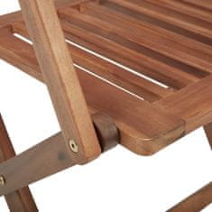 Greatstore Skládací zahradní židle 6 ks s poduškami masivní akáciové dřevo