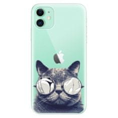 iSaprio Silikonové pouzdro - Crazy Cat 01 pro Apple iPhone 11