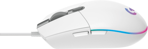 Herní myš Logitech G102 Lightsync, bílá (910-005824) kabelová 16 000 DPI programovatelná tlačítka nový snímač ergonomická integrovaná paměť