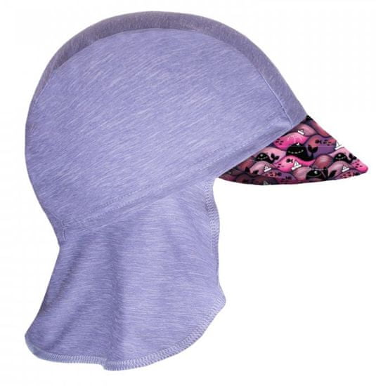Unuo Dívčí funkční čepice s plachetkou UV 50+ Velryby