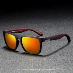 KDEAM Sunbury 12 sluneční brýle, Black / Wood Red