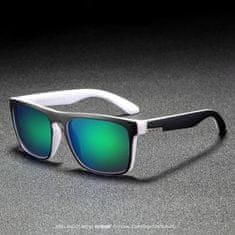 KDEAM Sunbury 19 sluneční brýle, Black & White / Green