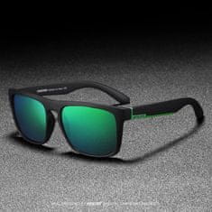 KDEAM Sunbury 14 sluneční brýle, Black & Green / Green
