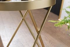 Bruxxi Odkládací stolek Cala, 46 cm, černá / zlatá