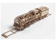 UGEARS 3D mechanické puzzle Parní lokomotiva s vagónem 443 ks