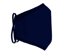 Rouška dětská, 2 ks, vel. 2-6 LET, 2 vrstvá, kapsička na filtr, modrá ( NAVY )