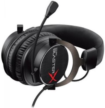 Sluchátka Creative Sound BlasterX H5 (70GH031000003), 50mm měniče, headset, pohodlné, nastavitelný mikrofon, potlačení šumu