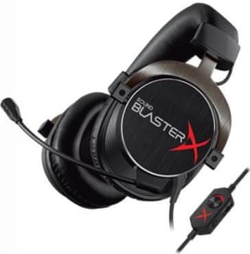 Sluchátka Creative Sound BlasterX H5 (70GH031000003), 50mm měniče, headset, pohodlné, nastavitelný mikrofon, kvalitní zvuk, měkké náušníky