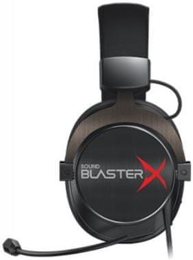 Sluchátka Creative Sound BlasterX H5 (70GH031000003), 50mm měniče, headset, pohodlné, nastavitelný mikrofon